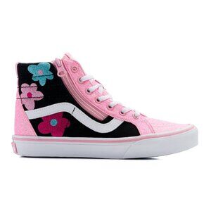 Vans Sk8-Hi Reissue Side Zip Glitter Shoe in Flower Power Size 7.5 NWOB
